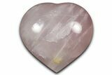 Polished Rose Quartz Heart - Madagascar #333914-1